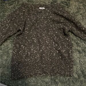 old navy green and white knit sweater